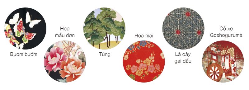 các loại hoa văn Kimono các loại hoa văn Kimono